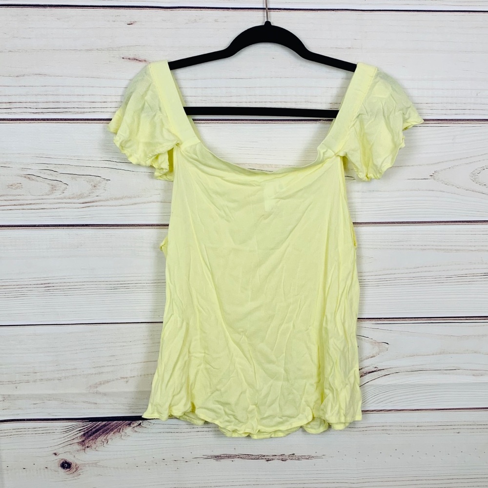 BP pastel yellow off the shoulder top nwot